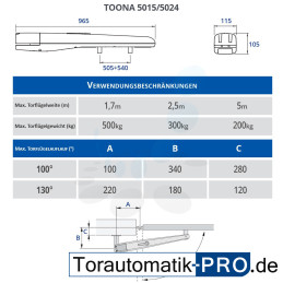 Drehtorantrieb NICE TOONA 5015